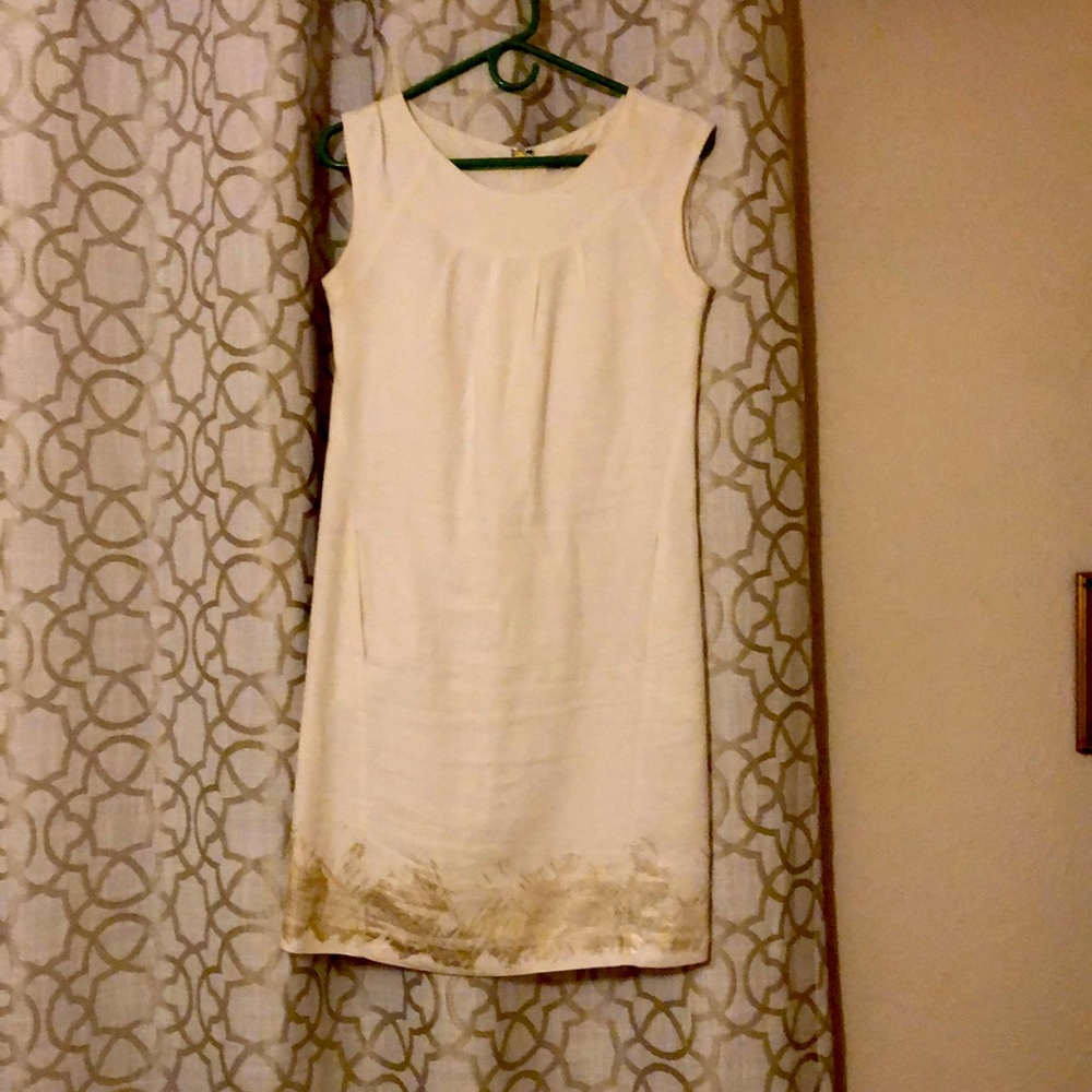 Michael Kors cream and gold dress